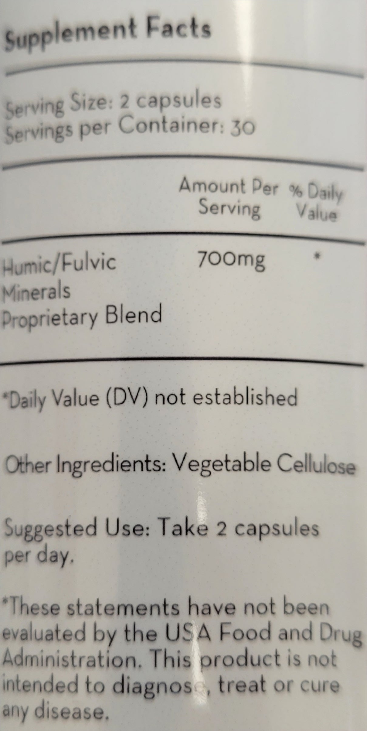 Humic and Fulvic Minerals- Immune System Regenerator - 60 Capsules