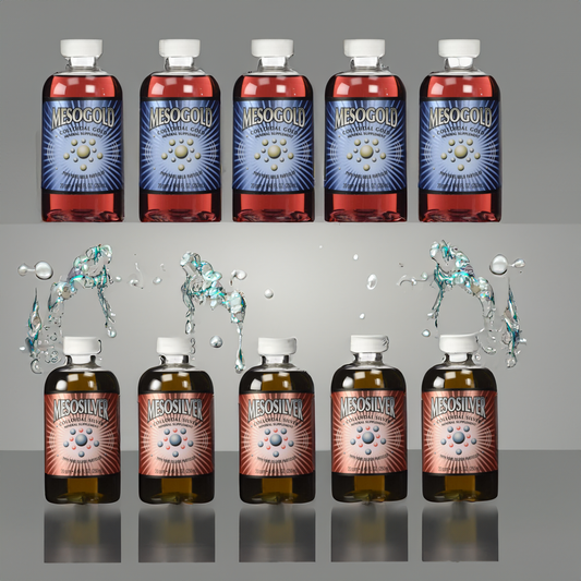 10 Bottle Combination Pack - Mesosilver® & MesoGold® Colloidal Supplements