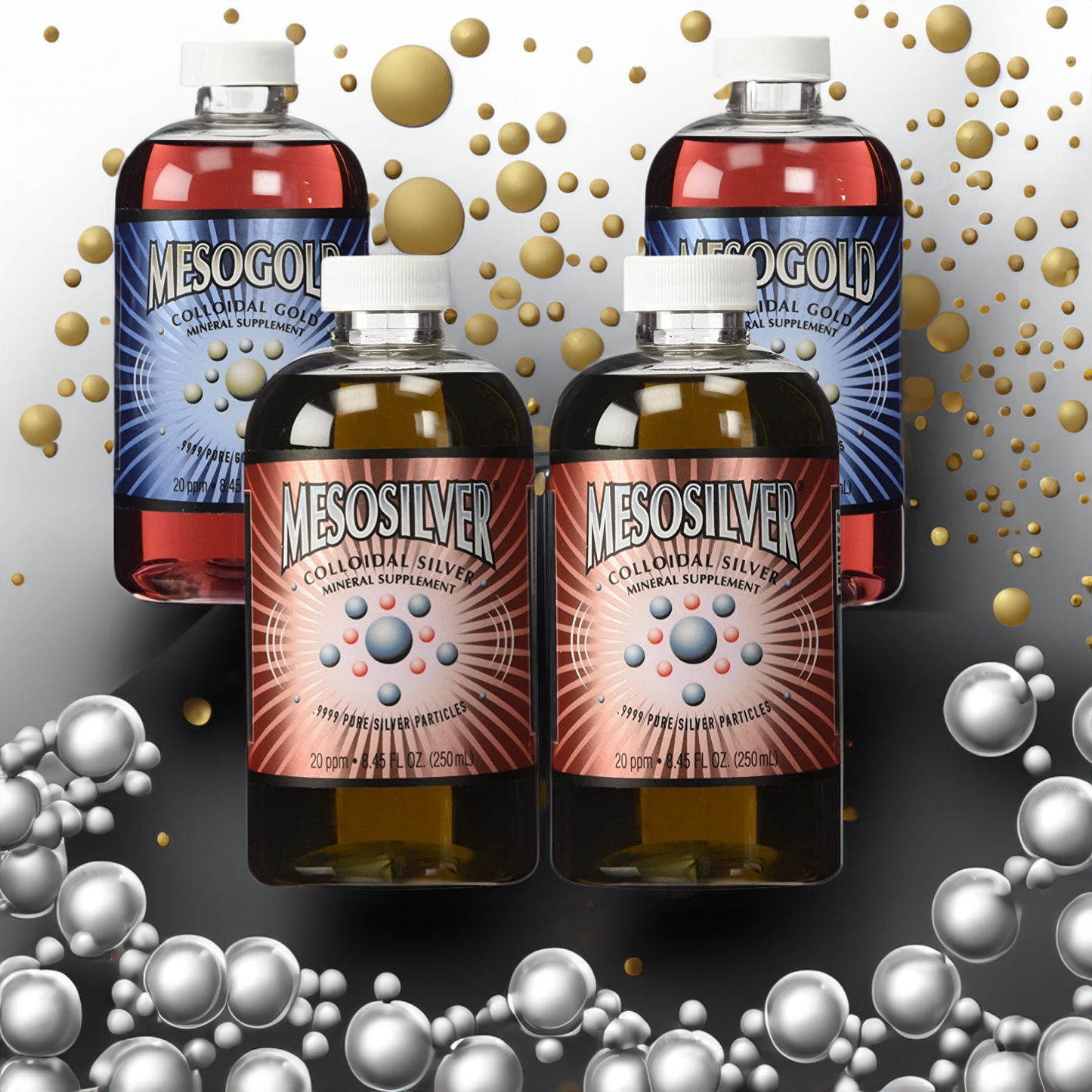 MesoGold And MesoSilver - 4 Bottle Combo Pack